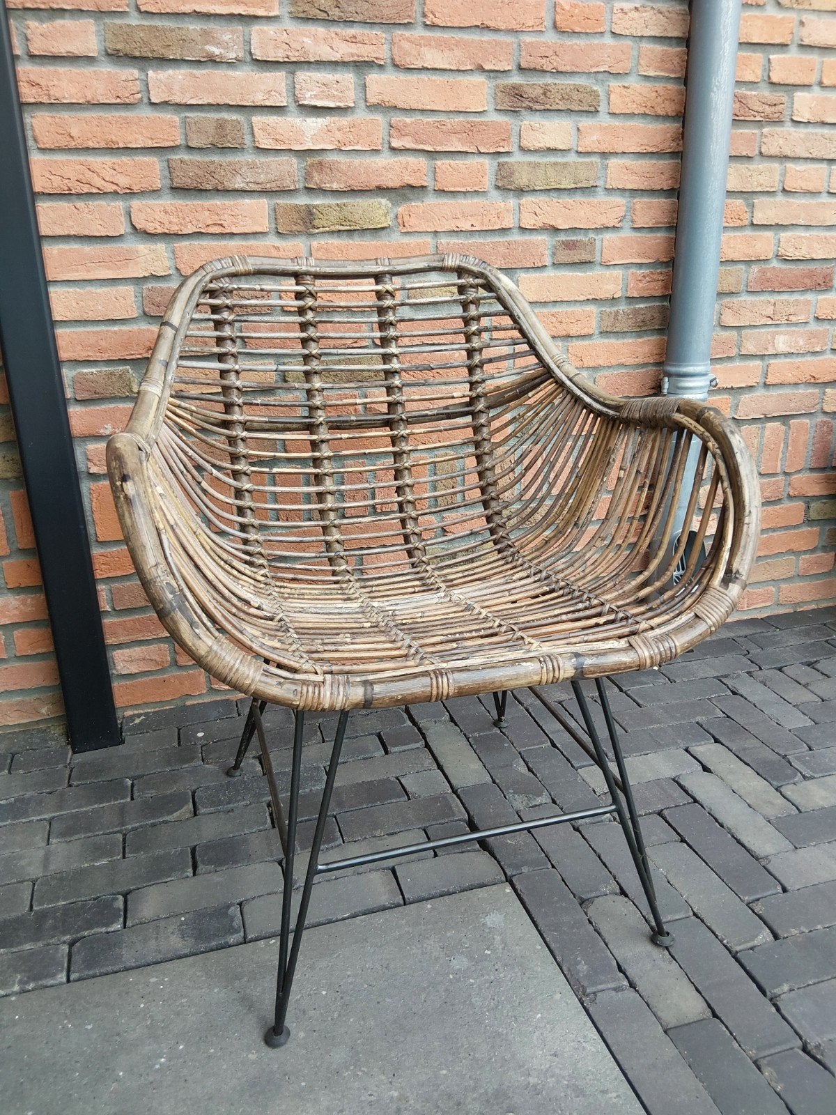 Tuinstoelen, nette staat! 8 stuks. Rotan / Wicker / Metaal, Ophalen, Zo goed als nieuw, Rotan