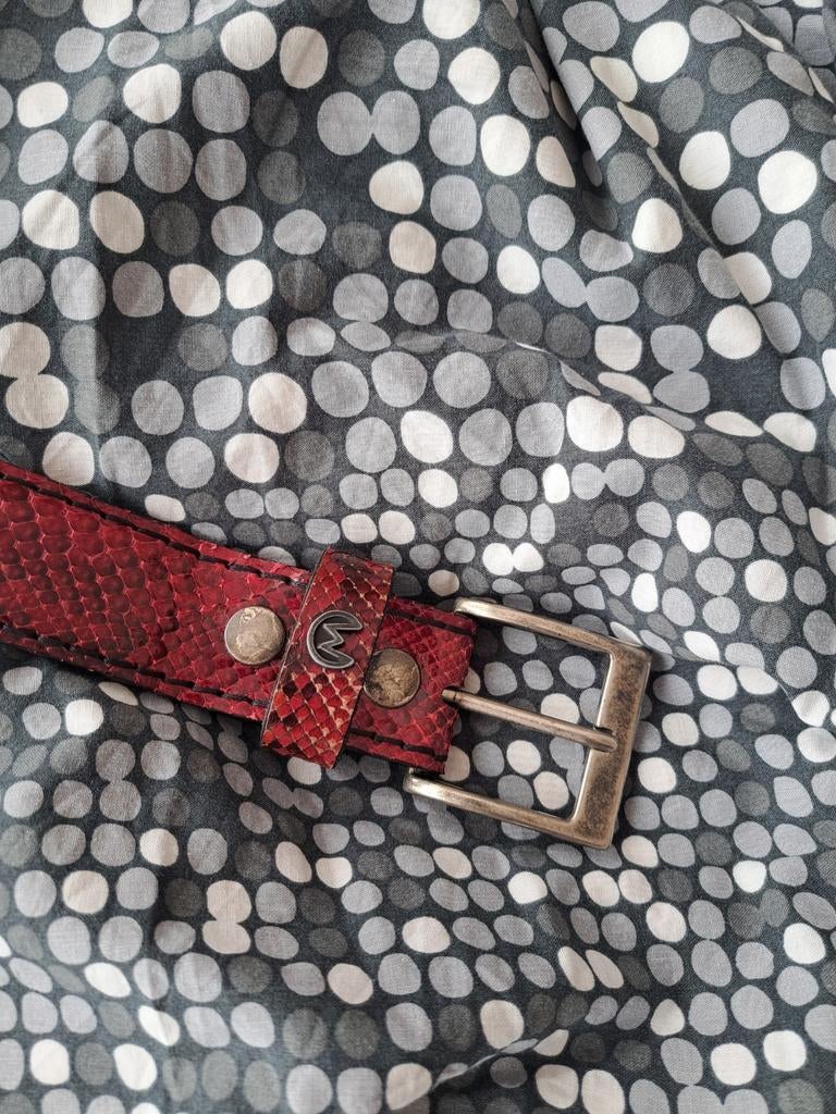 Tony Mora slangenleren riem. 90 cm, Ophalen of Verzenden, Nieuw, Zwart