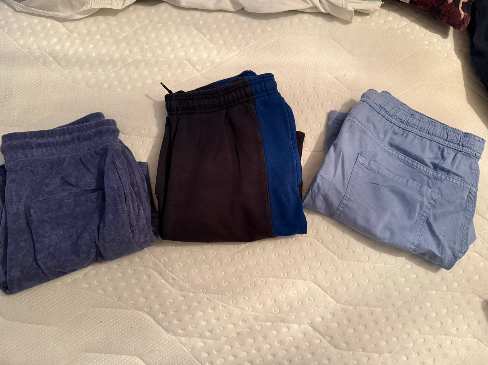 Pakket 3 korte broeken maat  S, Ophalen of Verzenden, Zo goed als nieuw, Maat 46 (S) of kleiner, Blauw