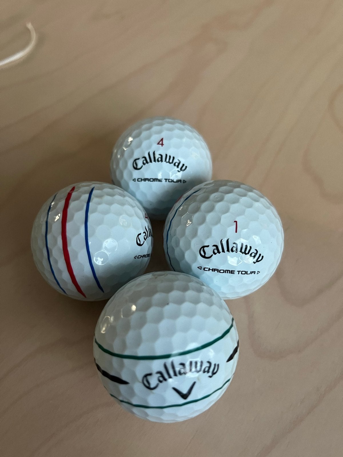 12 Callaway Chrome Tour golfballen, Sport en Fitness, Ophalen of Verzenden, Gebruikt, Bal(len), Callaway