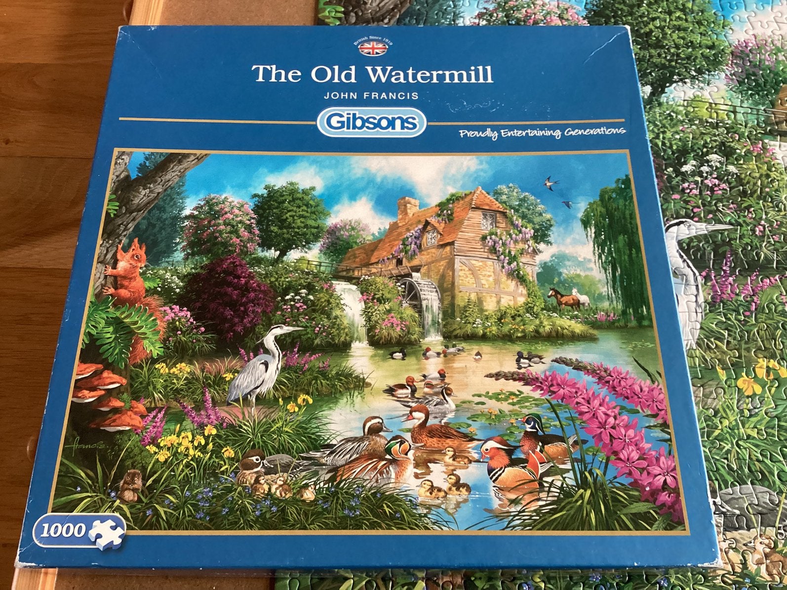 Gibsons puzzel 1000 The Old Watermill, Ophalen of Verzenden, 500 t/m 1500 stukjes, Zo goed als nieuw, Legpuzzel
