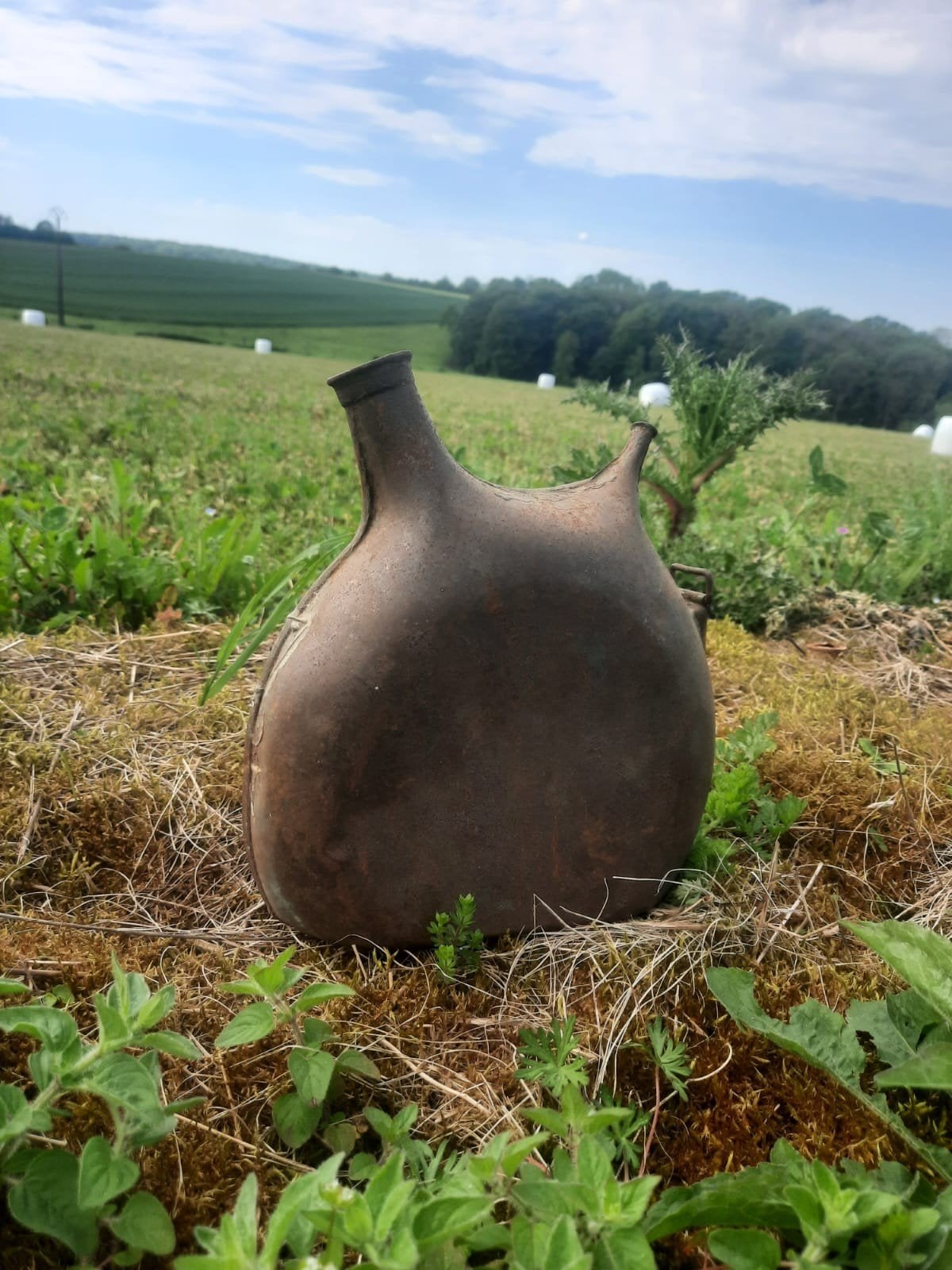 Franse 2 liter veldfles wo1, Ophalen of Verzenden, Overige gebieden