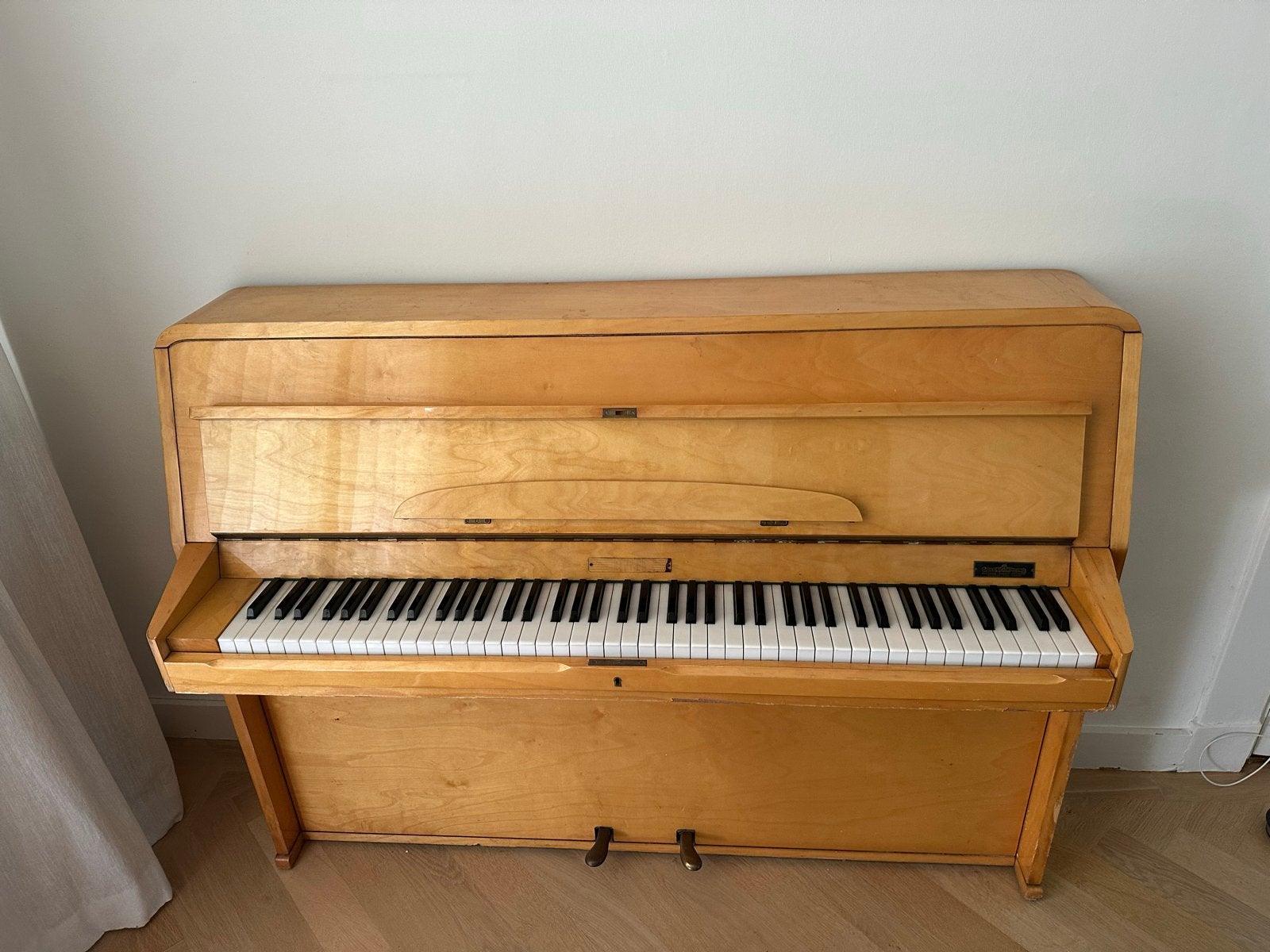 Gebruikte Rippen piano, lichtbruin, Ophalen, Gebruikt, Bruin, Piano