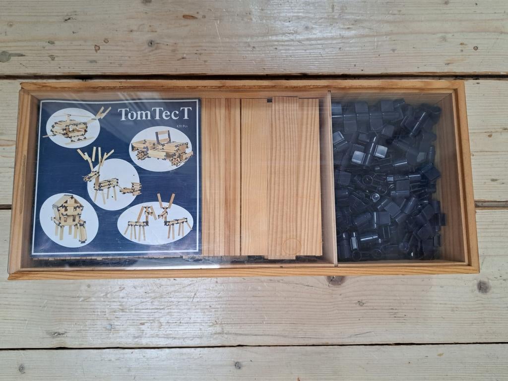Tom Tect Houten Constructiespeelgoed in Houten Kist, Ophalen of Verzenden, Gebruikt, Overige typen