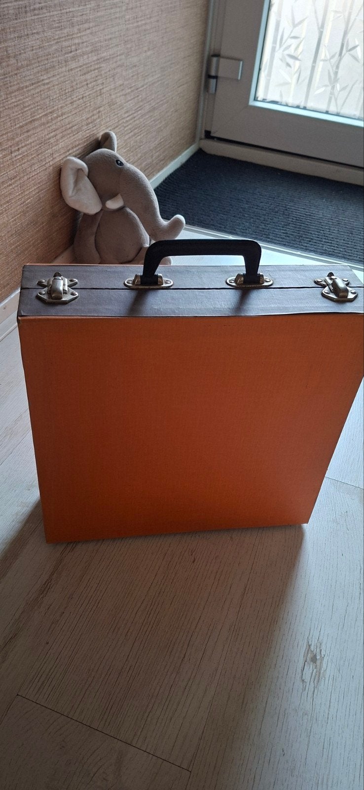 Vintage LP Koffer - Oranje Platenkoffer, Ophalen