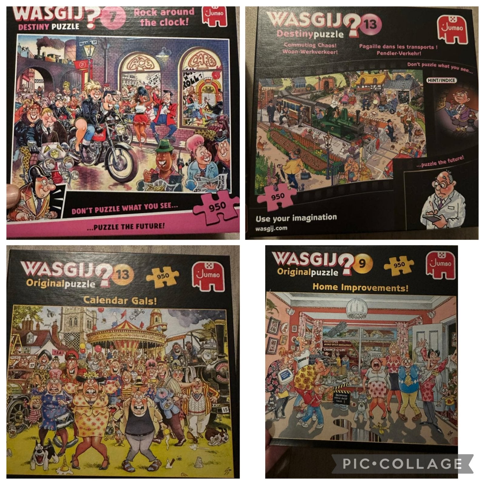 Wasgij Puzzels - Diverse (950 stukjes) 7 euro per stuk, Ophalen of Verzenden, 500 t/m 1500 stukjes, Zo goed als nieuw, Legpuzzel