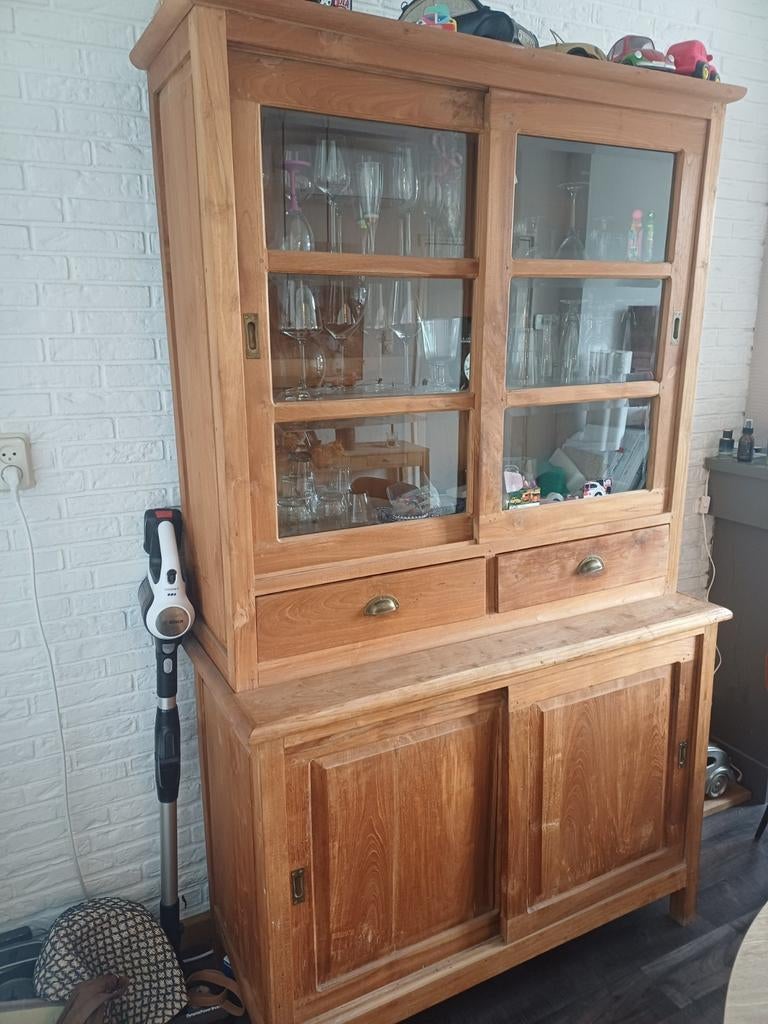 Teak kast, Ophalen, 200 cm of meer, Zo goed als nieuw, 200 cm of meer