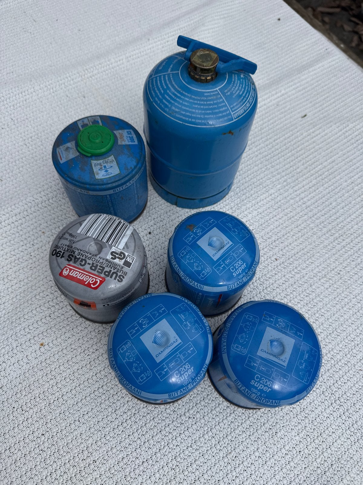 Campingaz en Coleman gasflessen/cartouches, Ophalen of Verzenden, Zo goed als nieuw