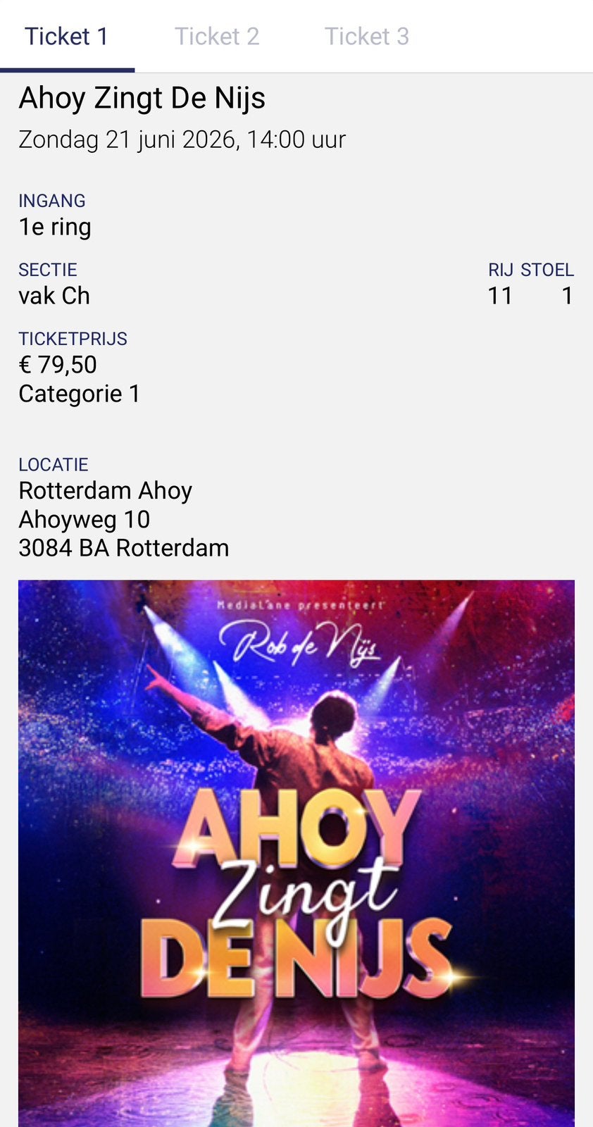 Ahoy zingt de Nijs tickets, Tickets en Kaartjes, Drie personen of meer