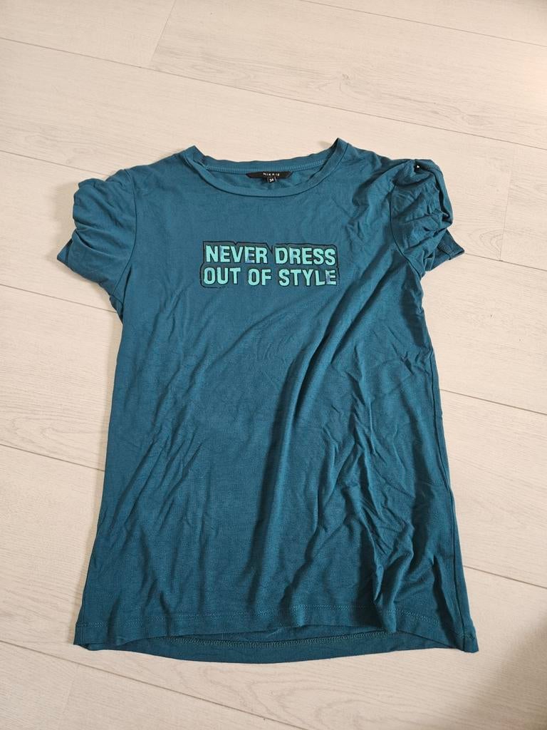 Nikkie T-shirt dames Maat 34 (XS) -, Blauw, Ophalen of Verzenden, Zo goed als nieuw, Maat 34 (XS) of kleiner