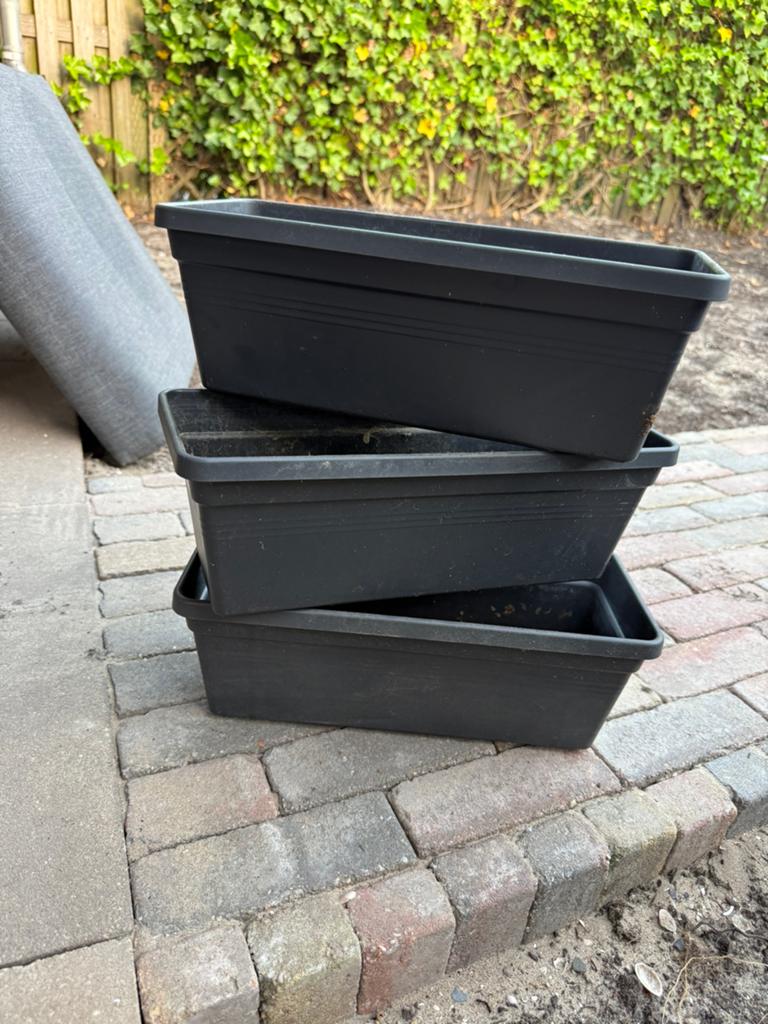 Bloembakken en houders, Tuin en Terras, Bloembakken en Plantenbakken, Overige materialen, Gebruikt, Minder dan 30 cm, Rond