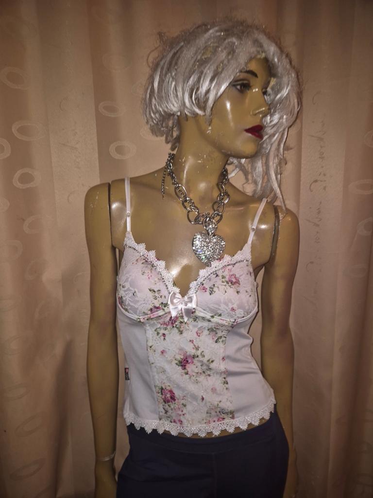 Romantische Bustier met Kant en Bloemenprint, A+, Ophalen of Verzenden, Roze, Body of Korset