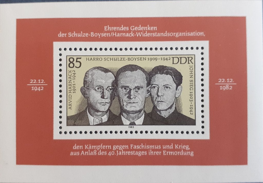 DDR Block 1983 Wiederstandsorganisation Postfris, Ophalen of Verzenden, DDR, Postfris