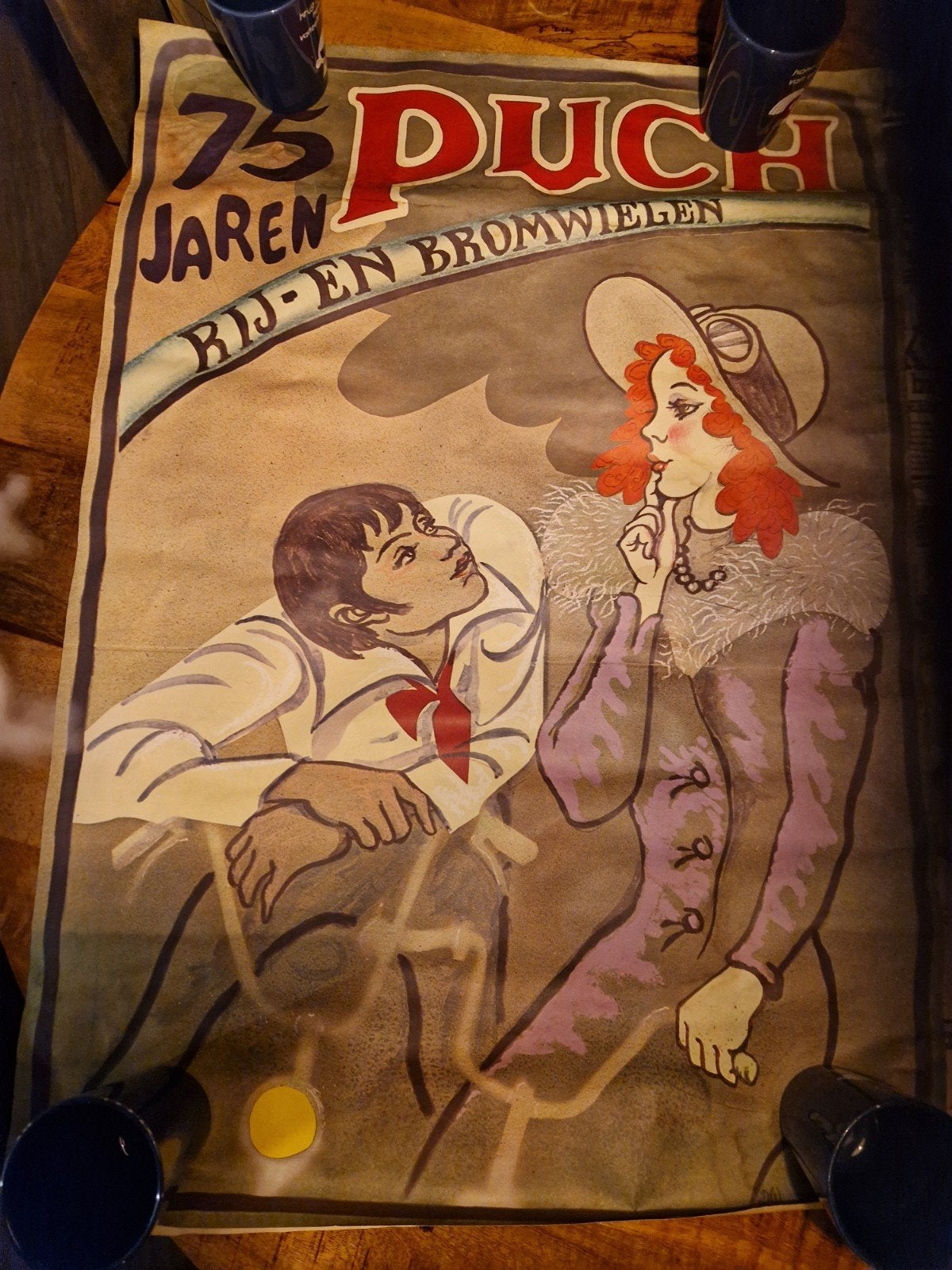 puch poster 75 jaar, Ophalen of Verzenden, A1 t/m A3, Film en Tv