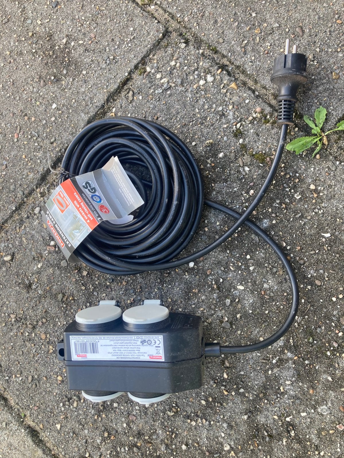 Verlengsnoer 10 meter met 4 stopcontacten, Ophalen, Nieuw, Stopcontact