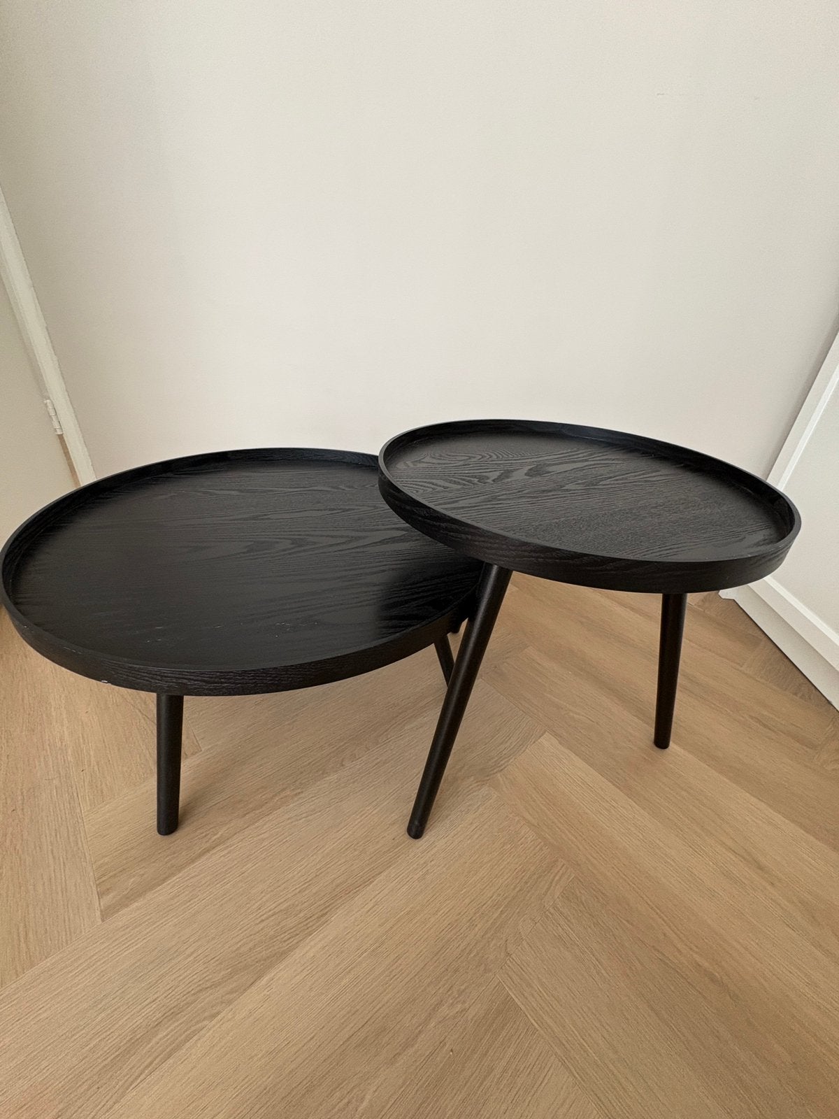 WOOOD bijzettafel set, Ophalen, Gebruikt, Rond, Minder dan 55 cm