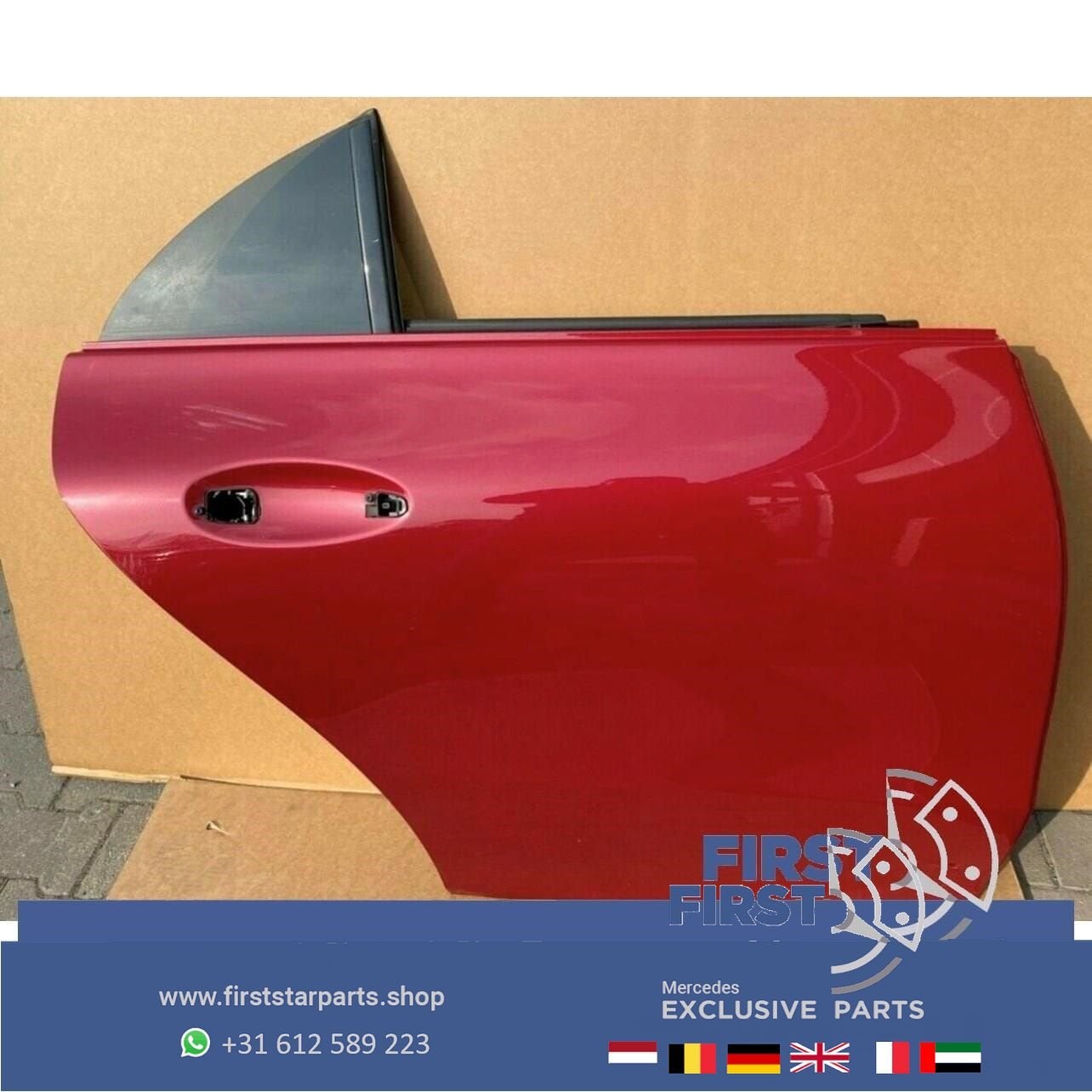 W118 C118 X118 CLA DEUR PORTIER ROOD COMPLEET RECHTSACHTER M, Gebruikt, -, Deur, Achter