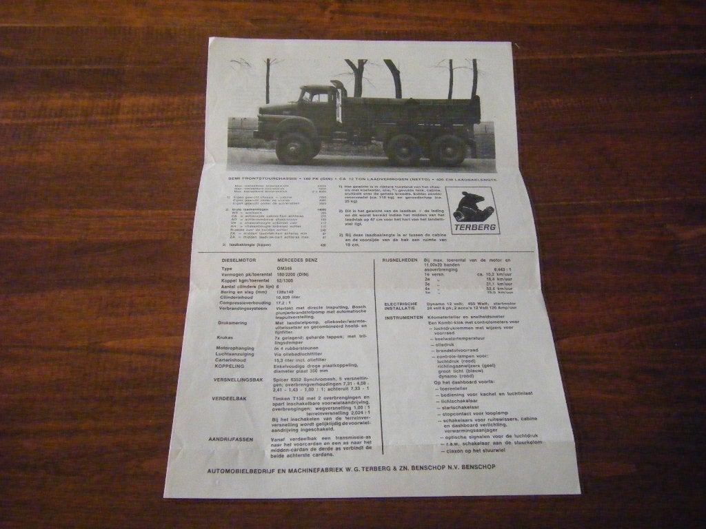 P41 - Mercedes Benz - Vrachtwagen - Terberg - Benschop, Ophalen of Verzenden, Auto's