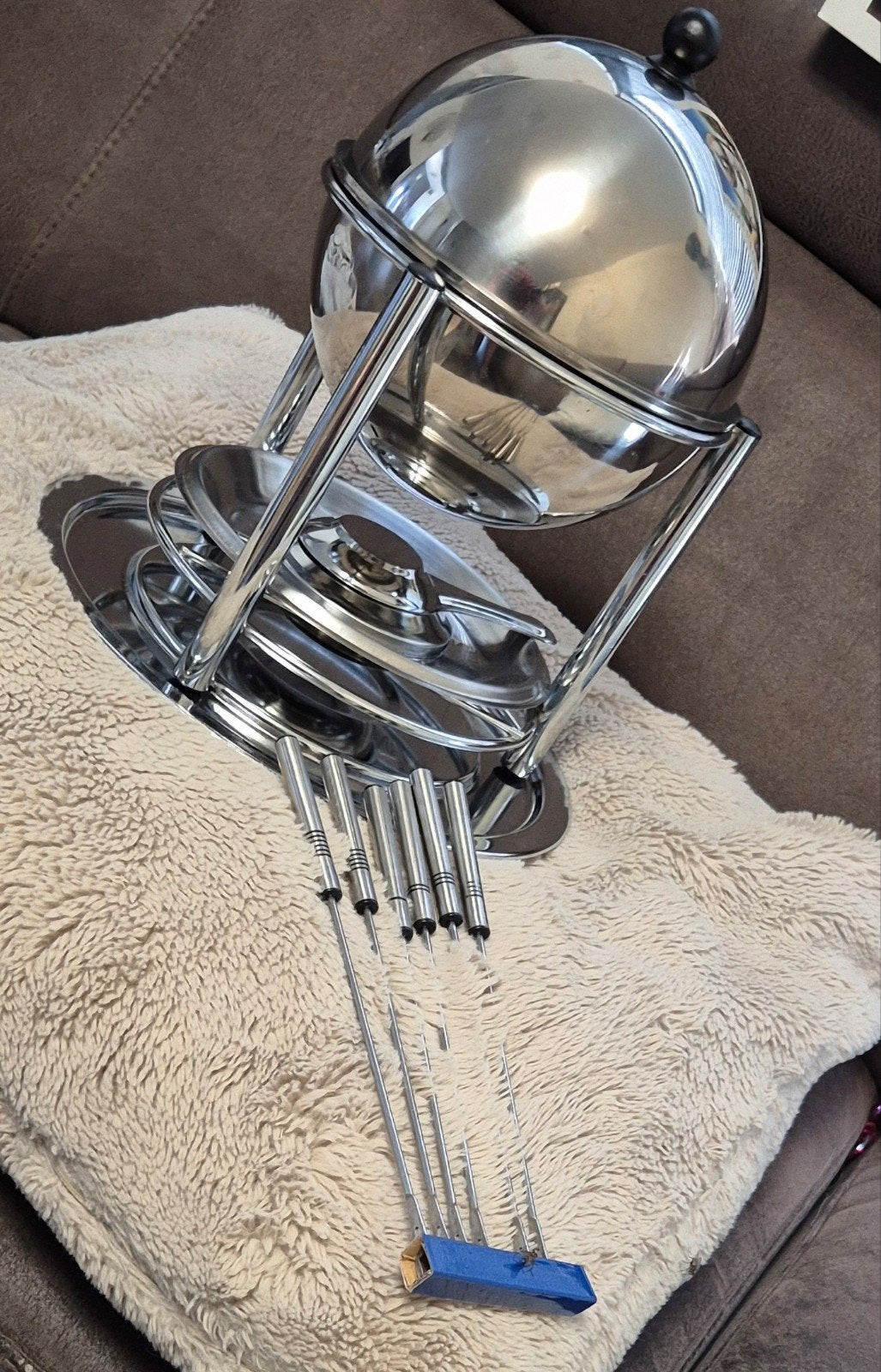 Complete 12-delige RVS Fondue Set  in doos, Ophalen