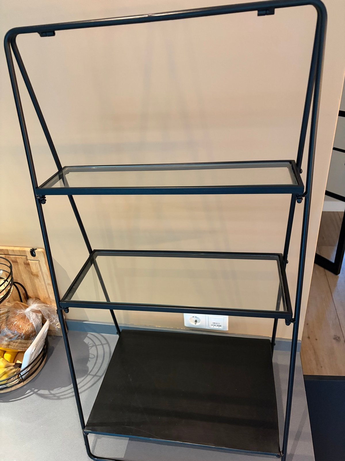 Riverdale Etagère van glas en staal, Ophalen of Verzenden, Zo goed als nieuw