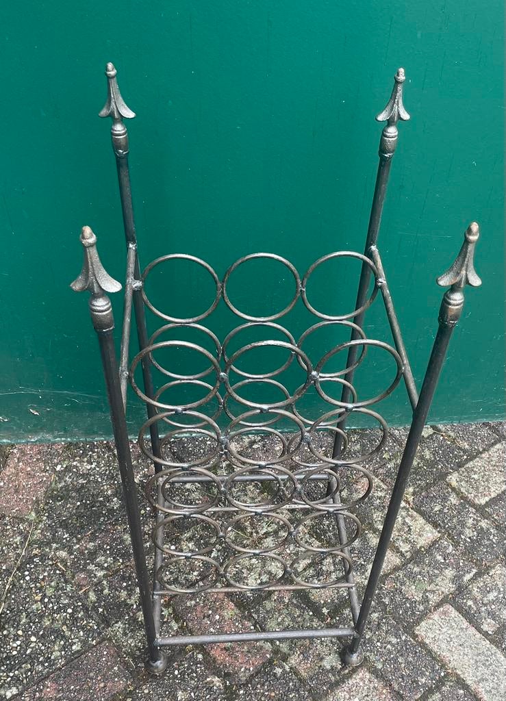 Smeedijzeren wijnrek, Huis en Inrichting, Woonaccessoires | Wijnrekken, Ophalen, Zo goed als nieuw, Metaal, Minder dan 50 cm