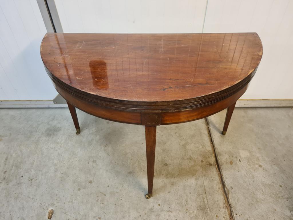 Wandtafel, speeltafel, kaarttafel, louis xvi, mahonie, TEAB, Antiek en Kunst, Antiek | Meubels | Tafels, Ophalen