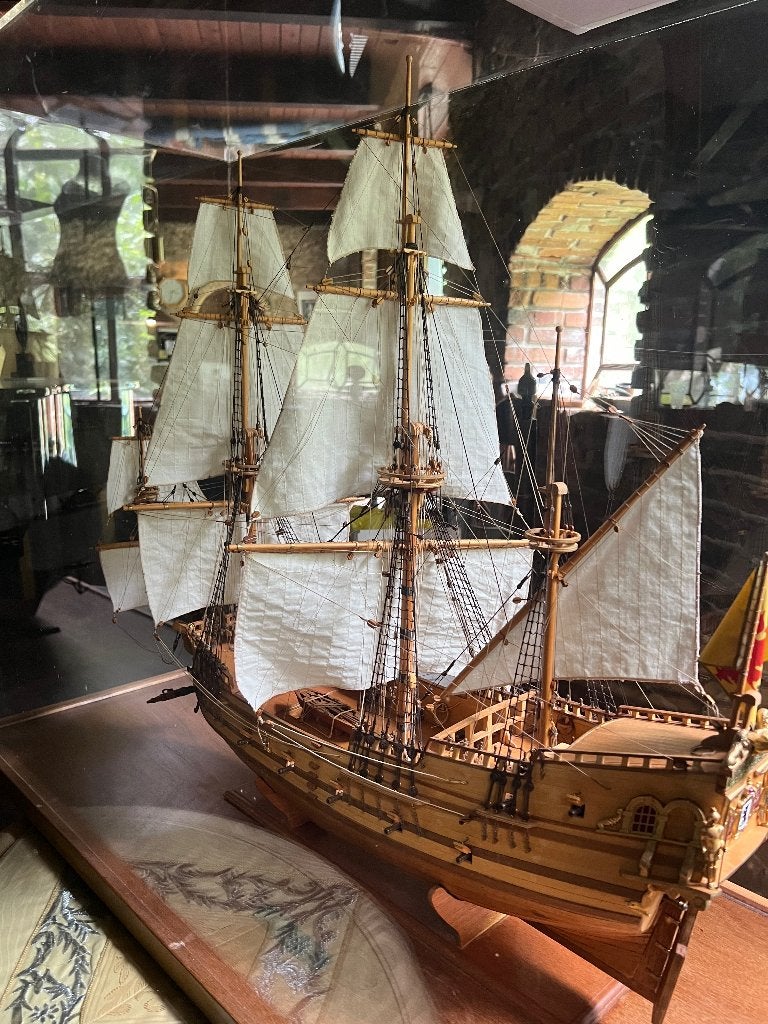 Boot, Schip, miniatuur, Ophalen, Zo goed als nieuw, Hout, Klassiek