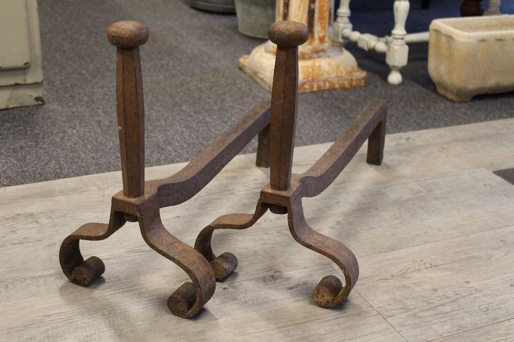 Brocante - Bijzondere oude haardbokken!, Ophalen, Gebruikt, Metaal, Brocante
