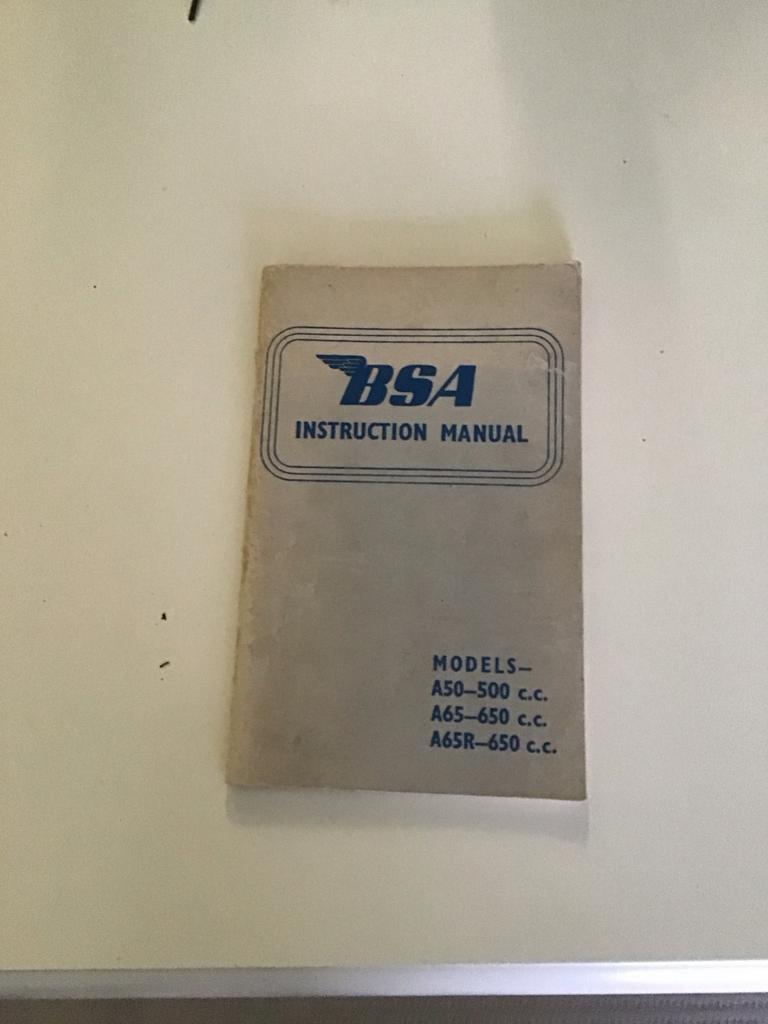 BSA Instructieboekje A50 A65 A65R, Motoren, Handleidingen en Instructieboekjes, Ophalen of Verzenden