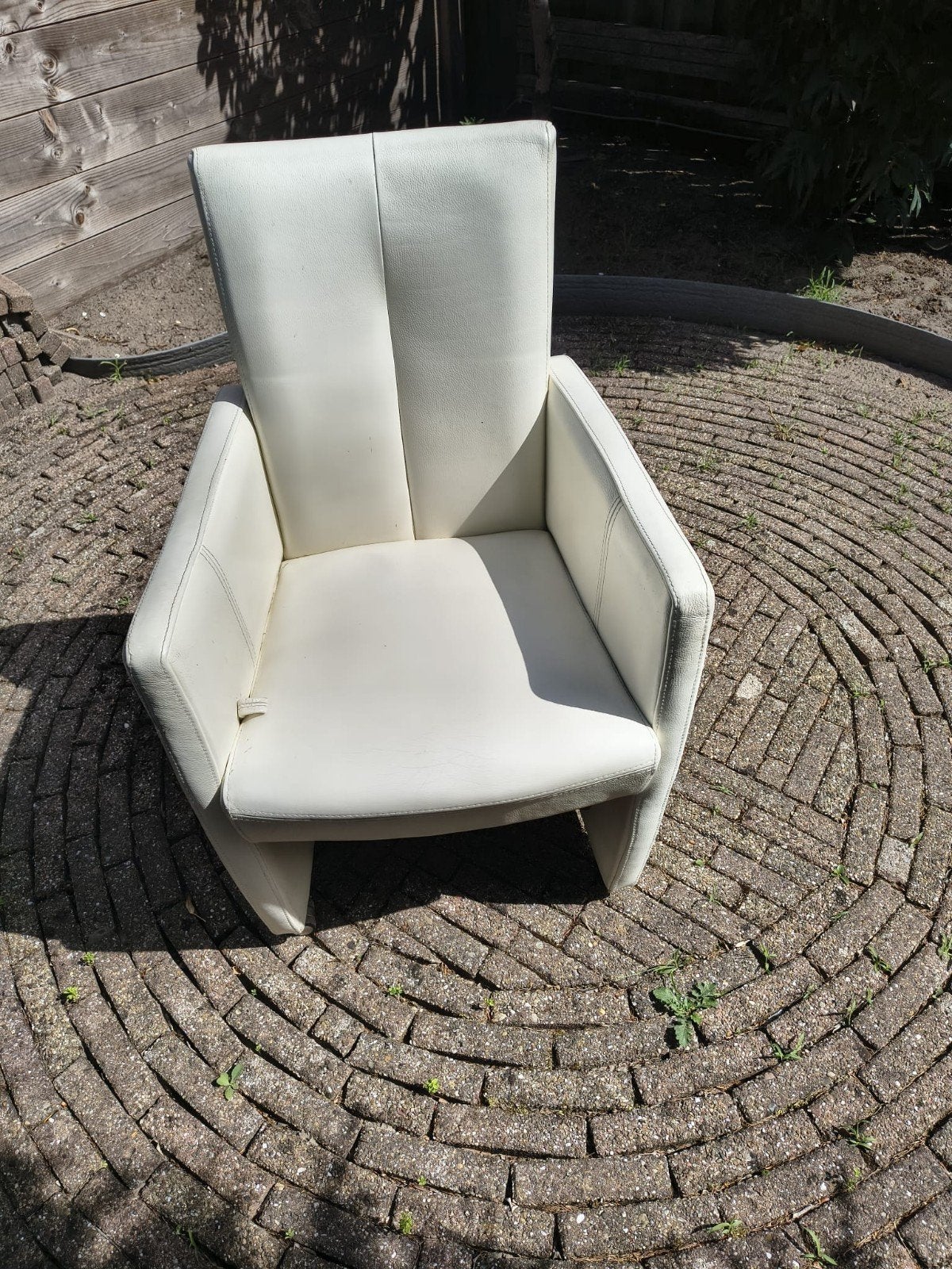 Eetkamerstoelen wit leder, Ophalen, Gebruikt, Wit, Leer