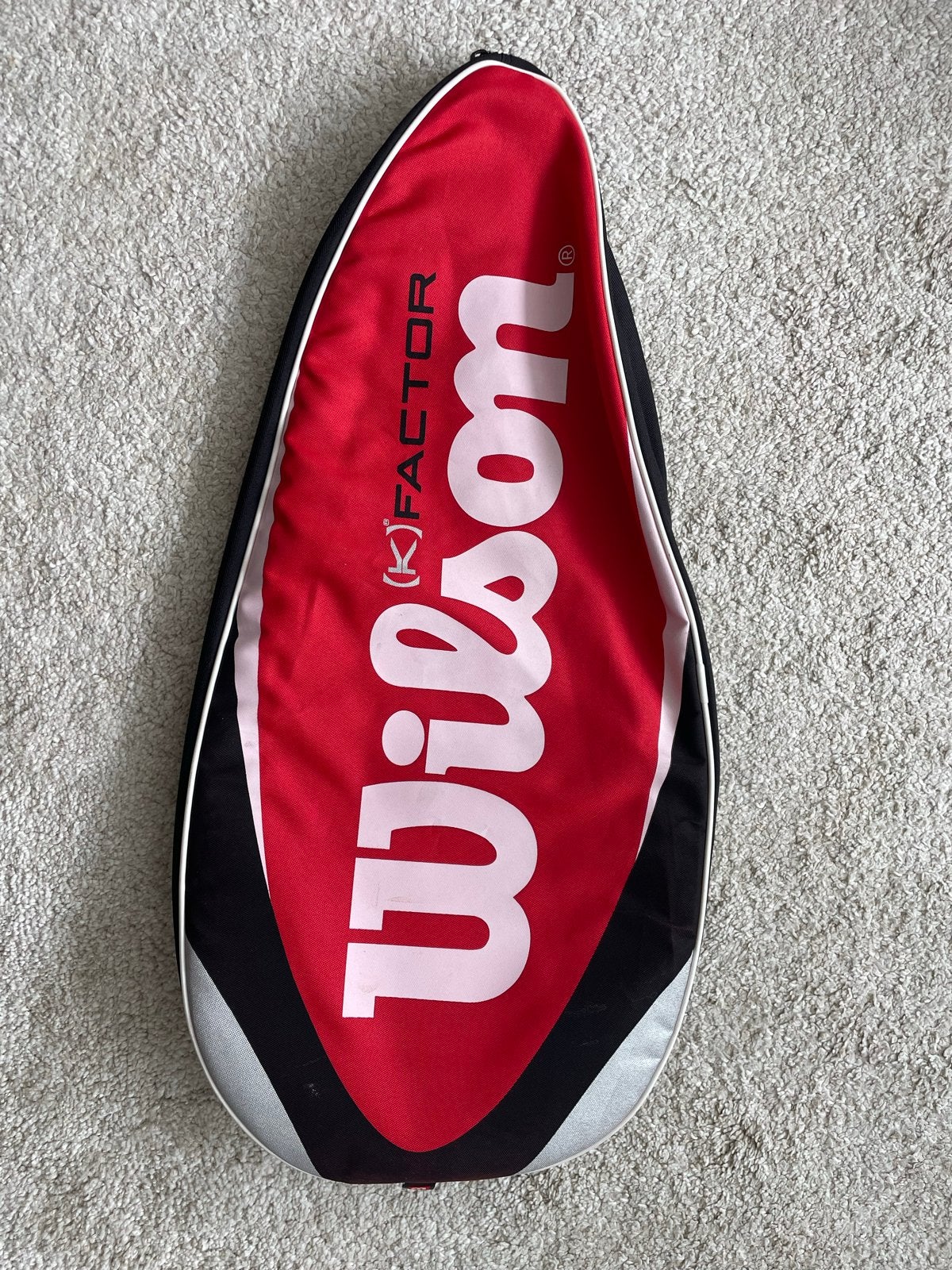 Wilson K Factor Tennis Tas - Rood/Zwart, Sport en Fitness, Tennis, Ophalen of Verzenden, Zo goed als nieuw, Tas, Wilson