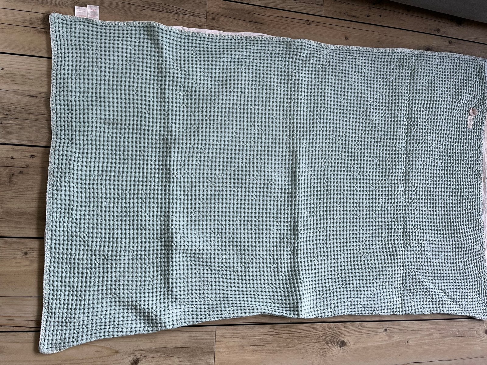 Koeka ledikant wafel deken mintgroen 85x135, Gebruikt, Jongetje of Meisje, Ophalen of Verzenden, Deken of Dekbed