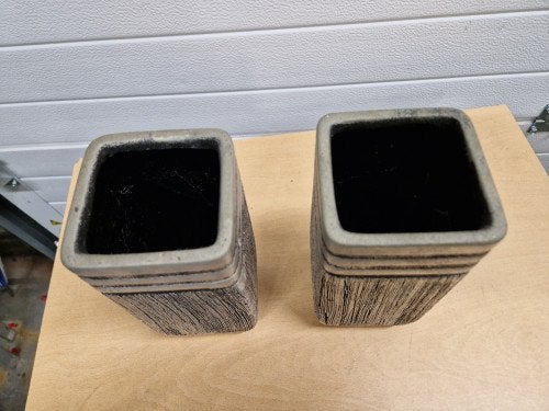 bloempotten grijs zwart zilver kleurig, Ophalen of Verzenden, 'T Olde Gre-j, Info@toldegrej.nl, Endepoelstraat 20f Didam