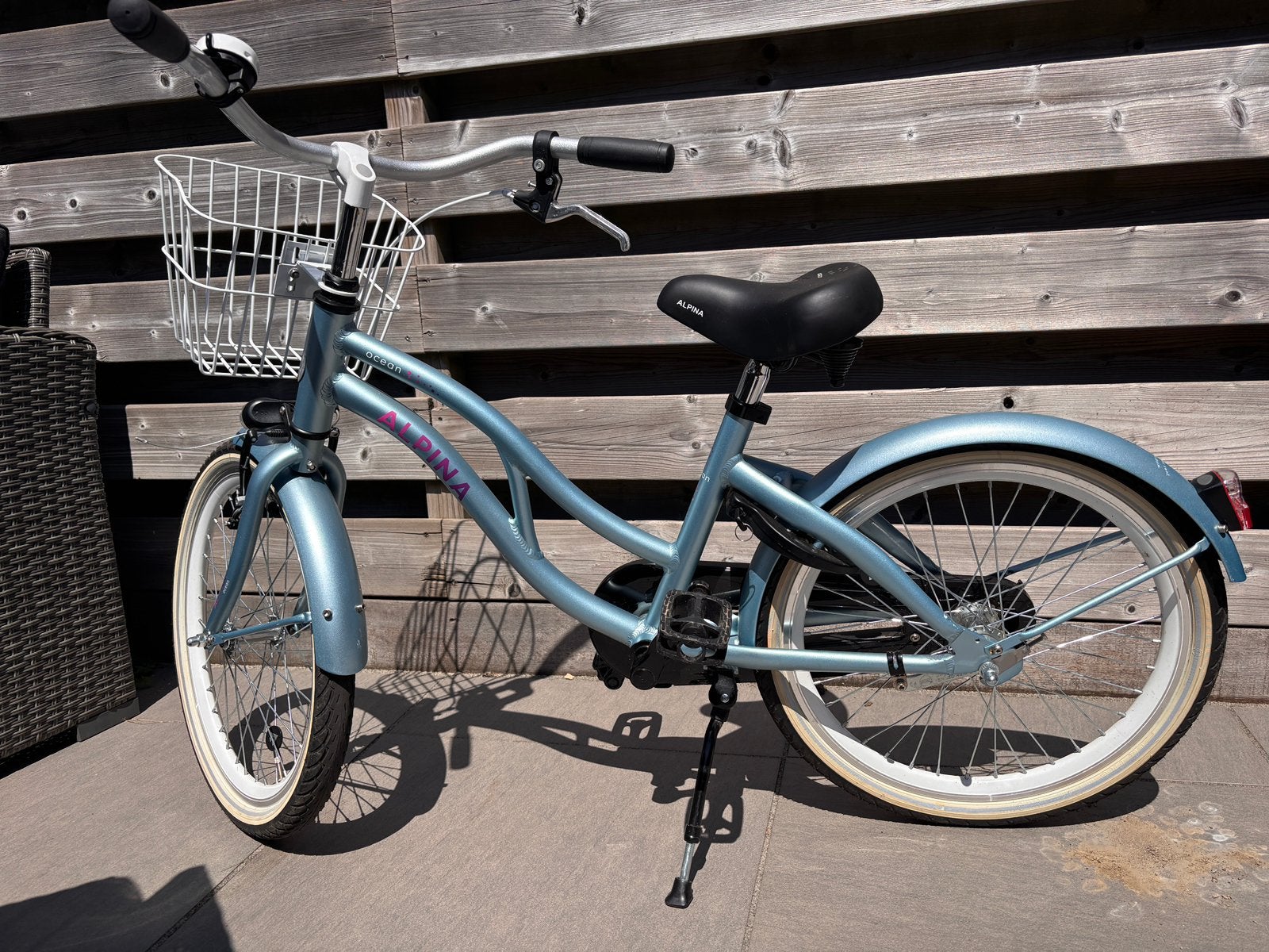 Alpina Ocean Blue 20 inch meidenfiets, Fietsen en Brommers, Fietsen | Meisjes, Ophalen, Terugtraprem, Nieuw, Handrem