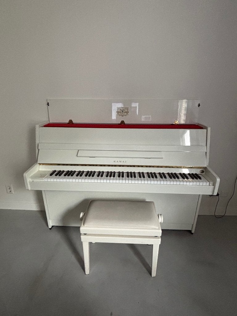 Kawai CX-5 piano, wit hoogglans, incl. verstelbare pianokruk, Ophalen, Gebruikt, Wit, Piano