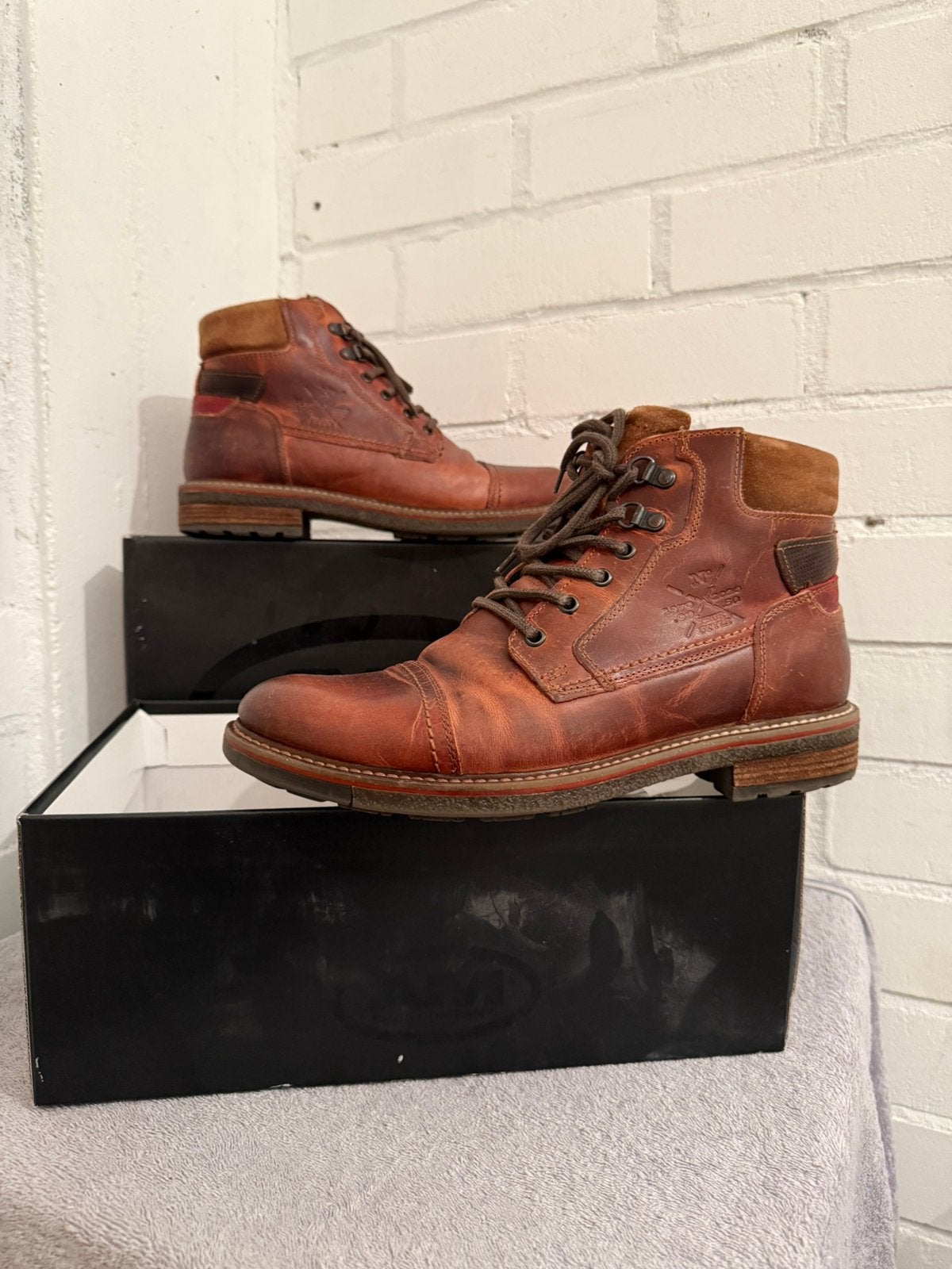 Leeen veterboots 42 zgan, Ophalen, Zo goed als nieuw