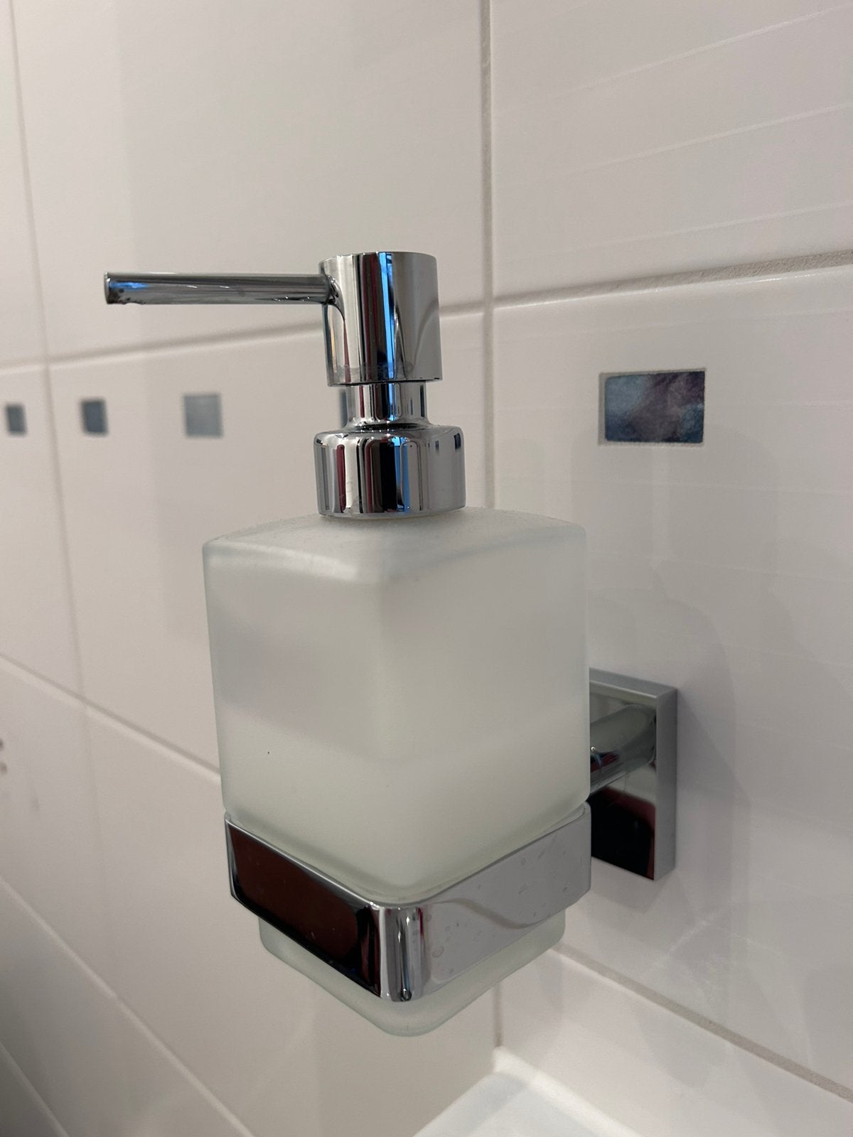 Zeeppompje, muurbevestiging, chroom, Ophalen of Verzenden, Zo goed als nieuw, Zilver