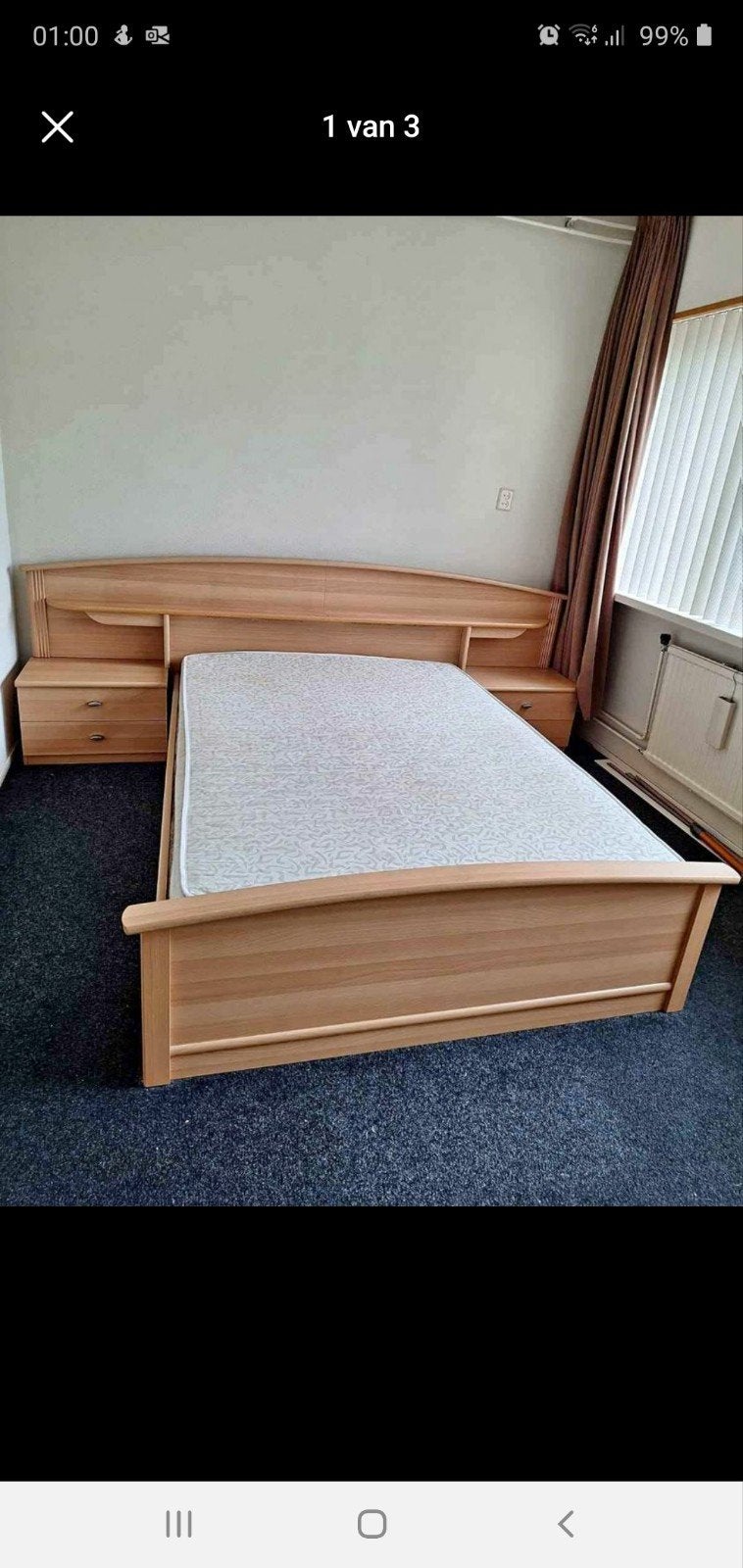 Bed omtrek, Huis en Inrichting, Slaapkamer | Complete slaapkamers, Ophalen, Gebruikt, Tweepersoons