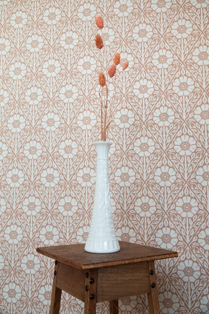 Opaline melkglas vaas wit, Ophalen of Verzenden
