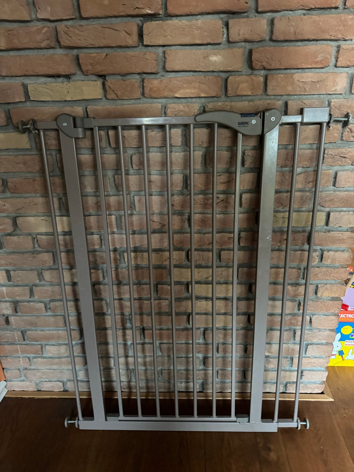 Veiligheidshekje 107 cm hoog 80 cm breed, Kinderen en Baby's, Traphekjes, Ophalen, Gebruikt, Metaal of IJzer, Klemhekje