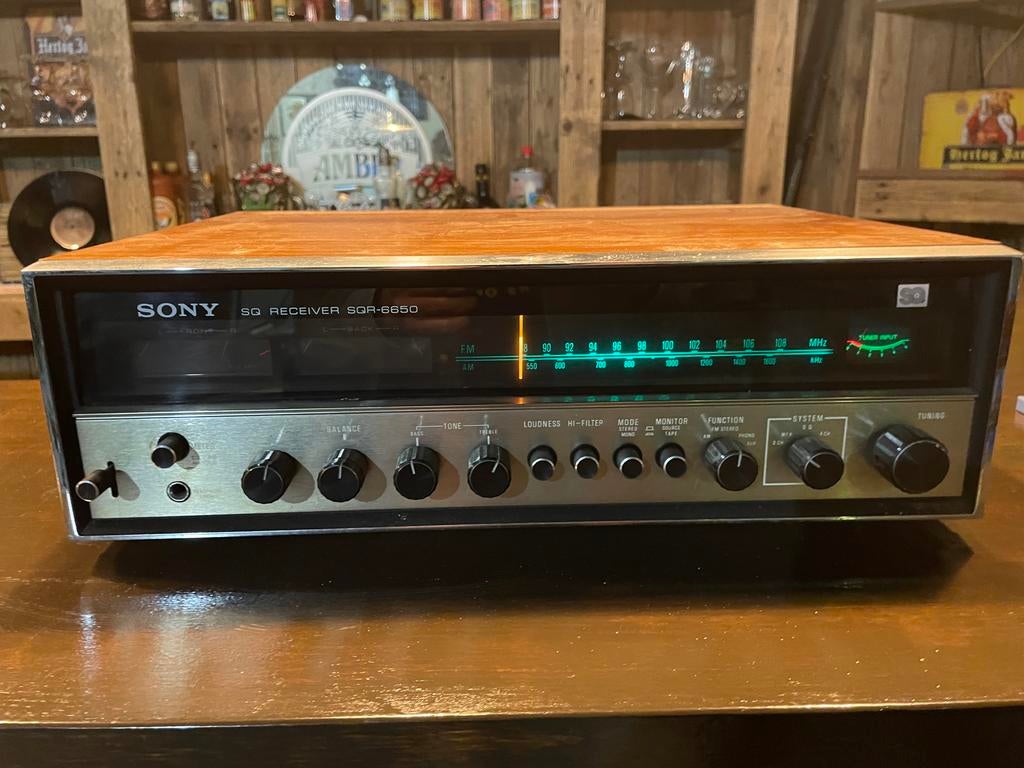 Sony receiver met houten omkadering, Ophalen of Verzenden, Gebruikt