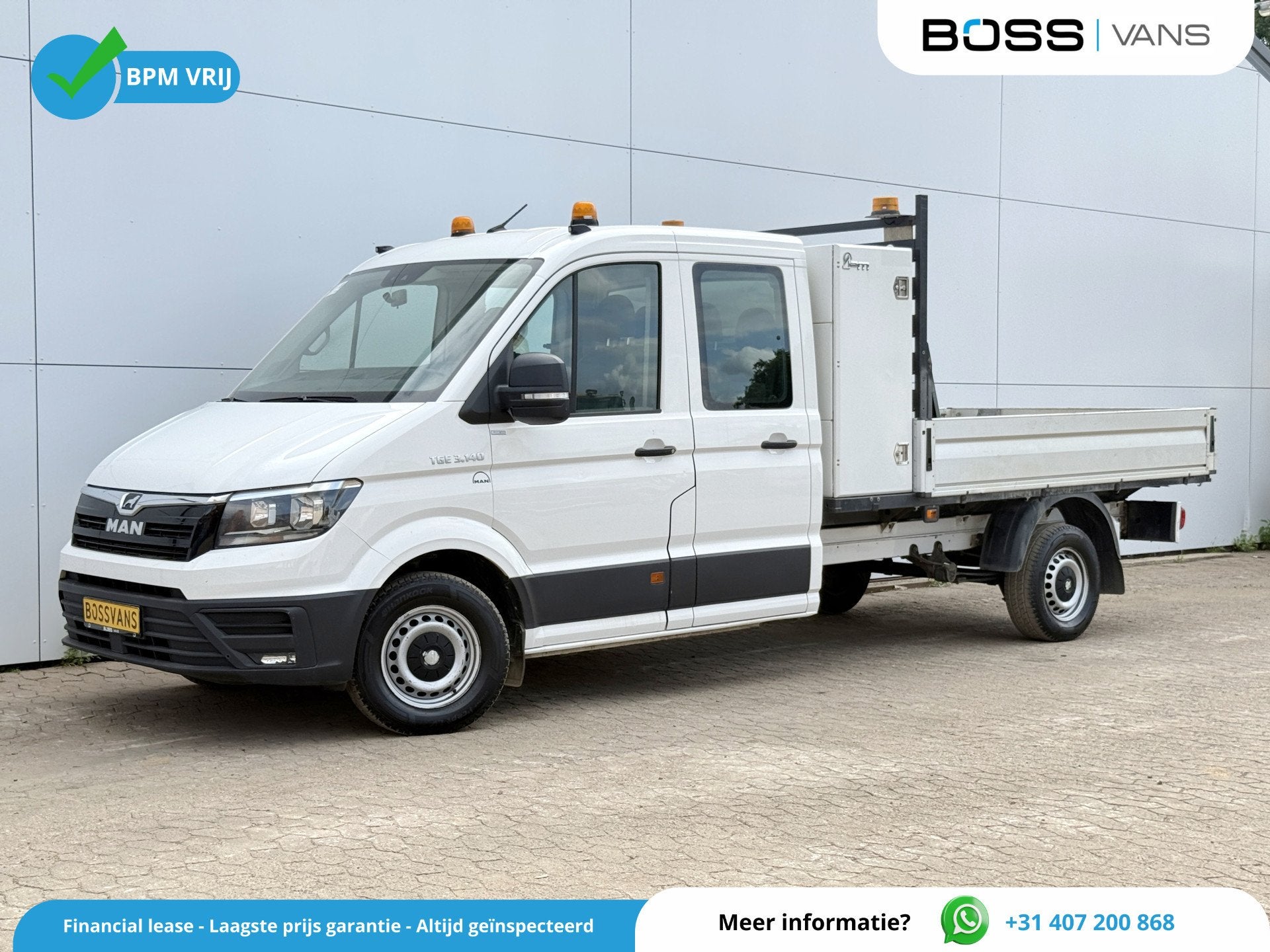 MAN TGE 3.140 2.0 TDI Automaat Open Laadbak Dubbele cabine 6, Gebruikt, Zwart, 4 cilinders, 2255 kg