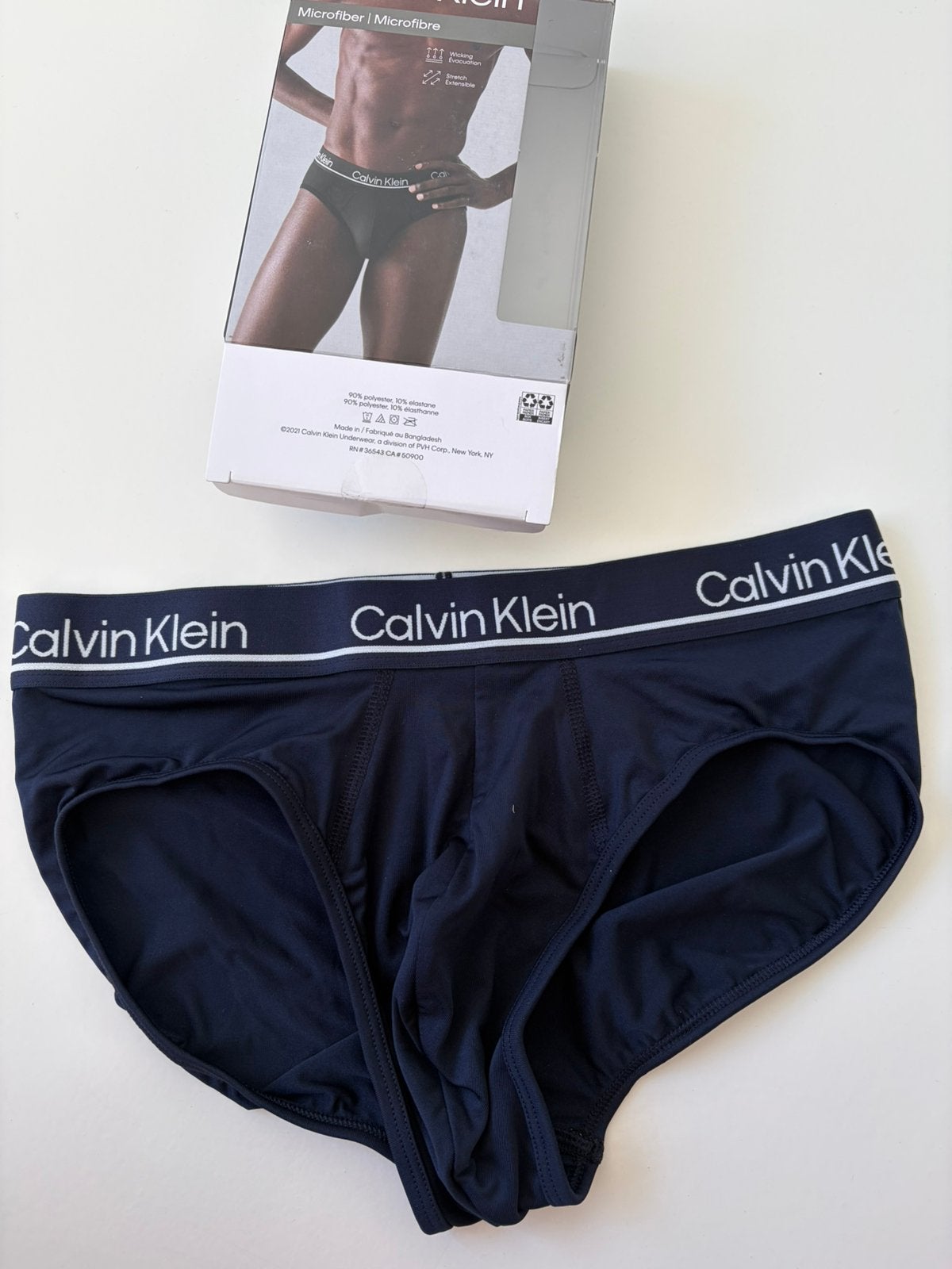 Calvin Klein Microfiber Slip, Verzenden, Blauw, Slip