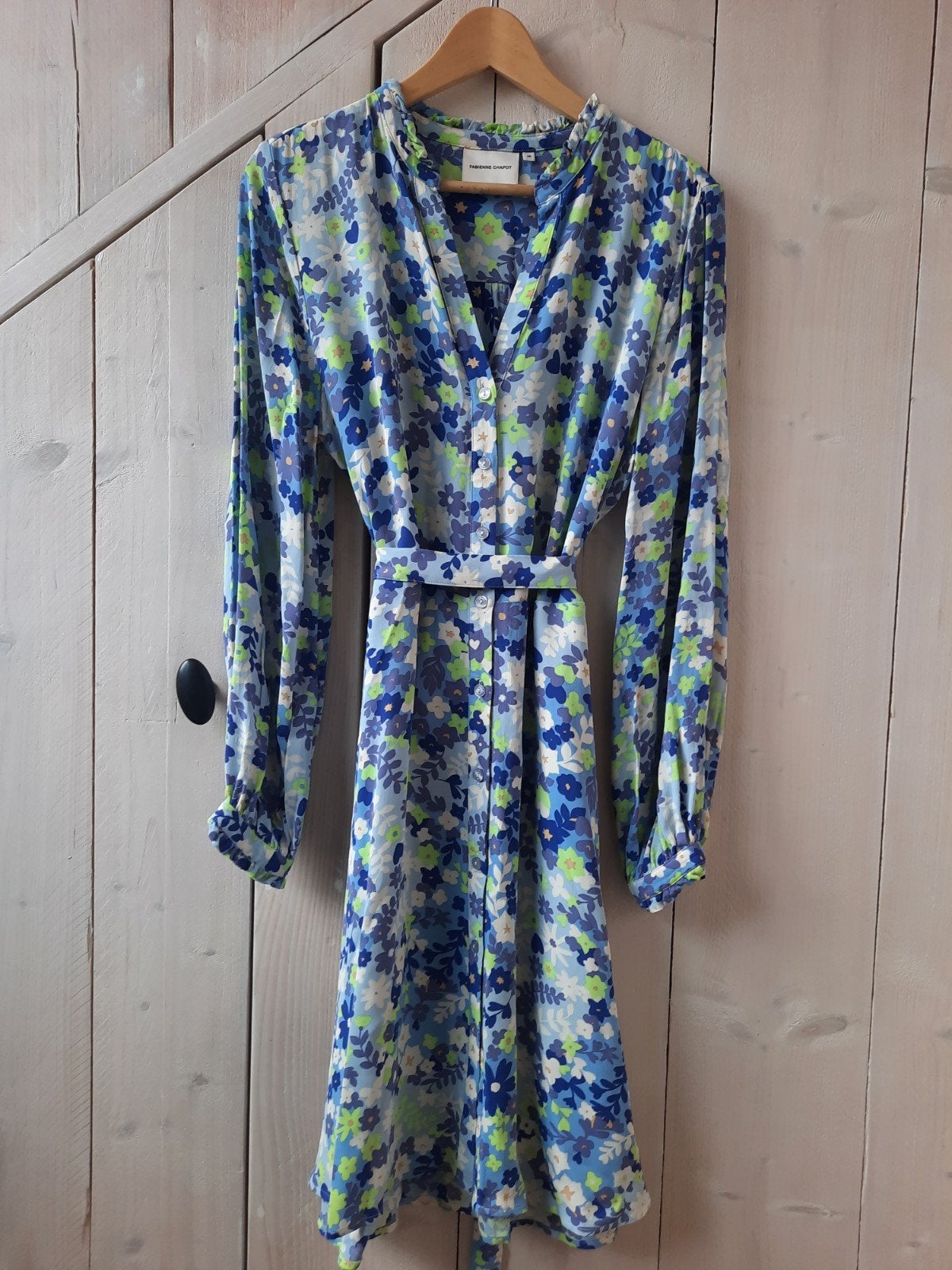 Fabienne Chapot Dorien Frill Dress - Bloemenprint Maat 40, Maat 38/40 (M), Ophalen of Verzenden, Zo goed als nieuw, Knielengte