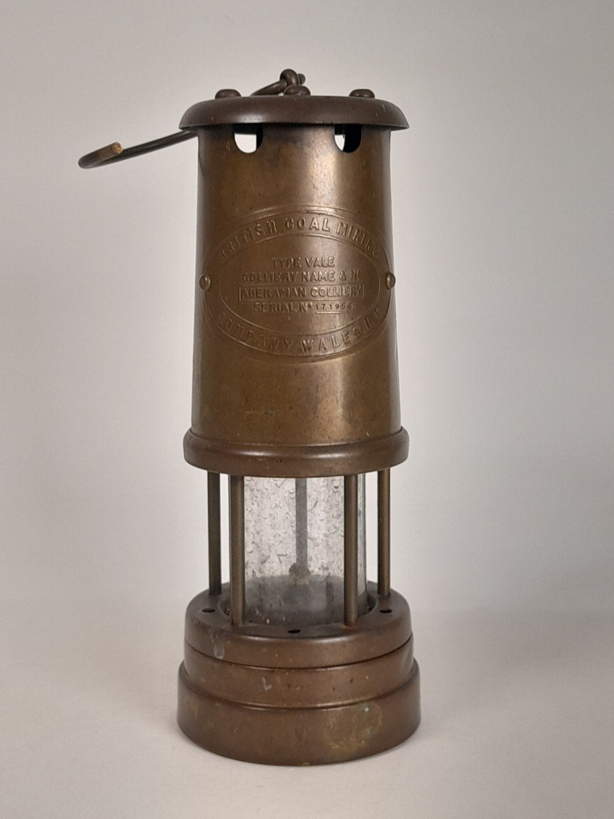 Vintage messing mijnwerkerslamp British Coal Mining Company, Antiek en Kunst, Antiek | Lampen, Ophalen of Verzenden