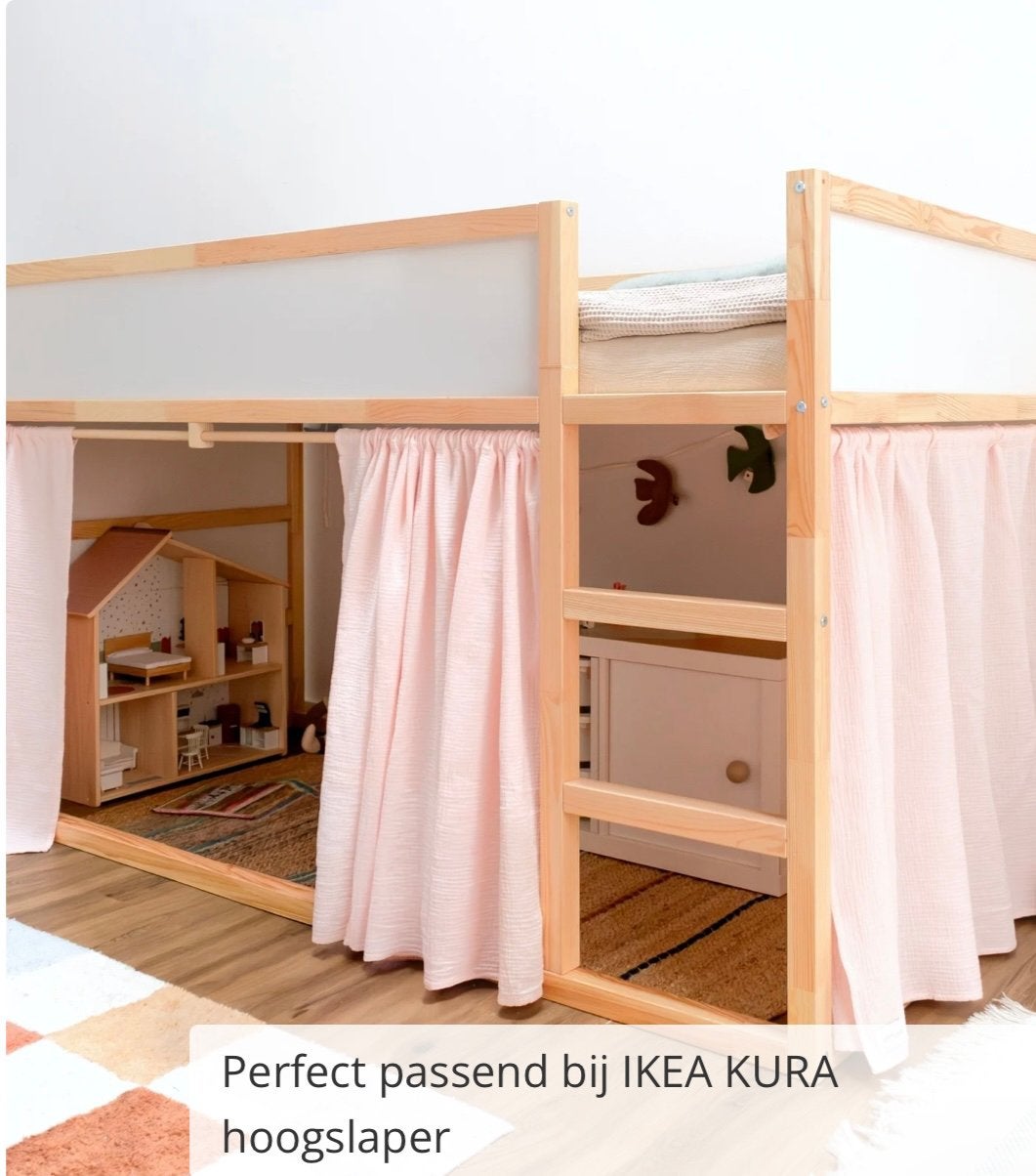 Ikea kura bed gordijnen en roedes, Ophalen of Verzenden, Zo goed als nieuw