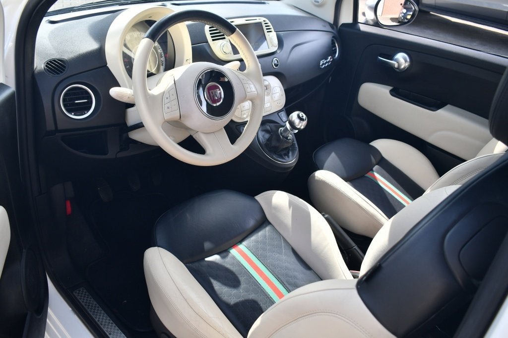 Fiat 500C 0.9 Cabrio by GUCCI | Clima | Carplay | Leder, 945 kg, Euro 5, 86 pk, Gebruikt