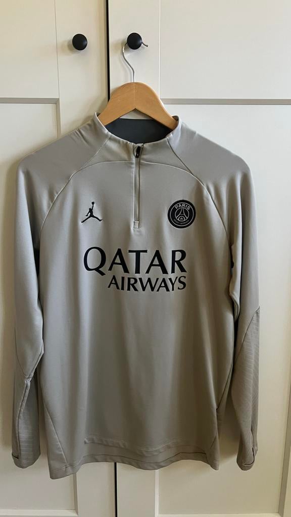 PSG x Jordan Qatar Airways shirt, Ophalen, Zo goed als nieuw, Grijs, Voetbal