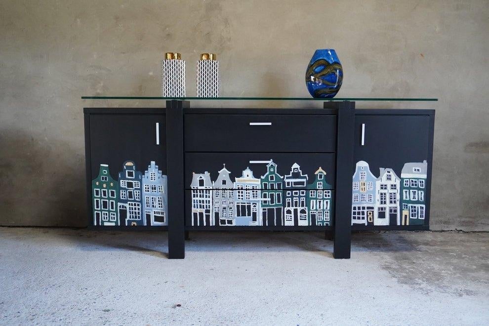 Karel Mintjens Xenon dressoir - handgeschilderd, Ophalen of Verzenden