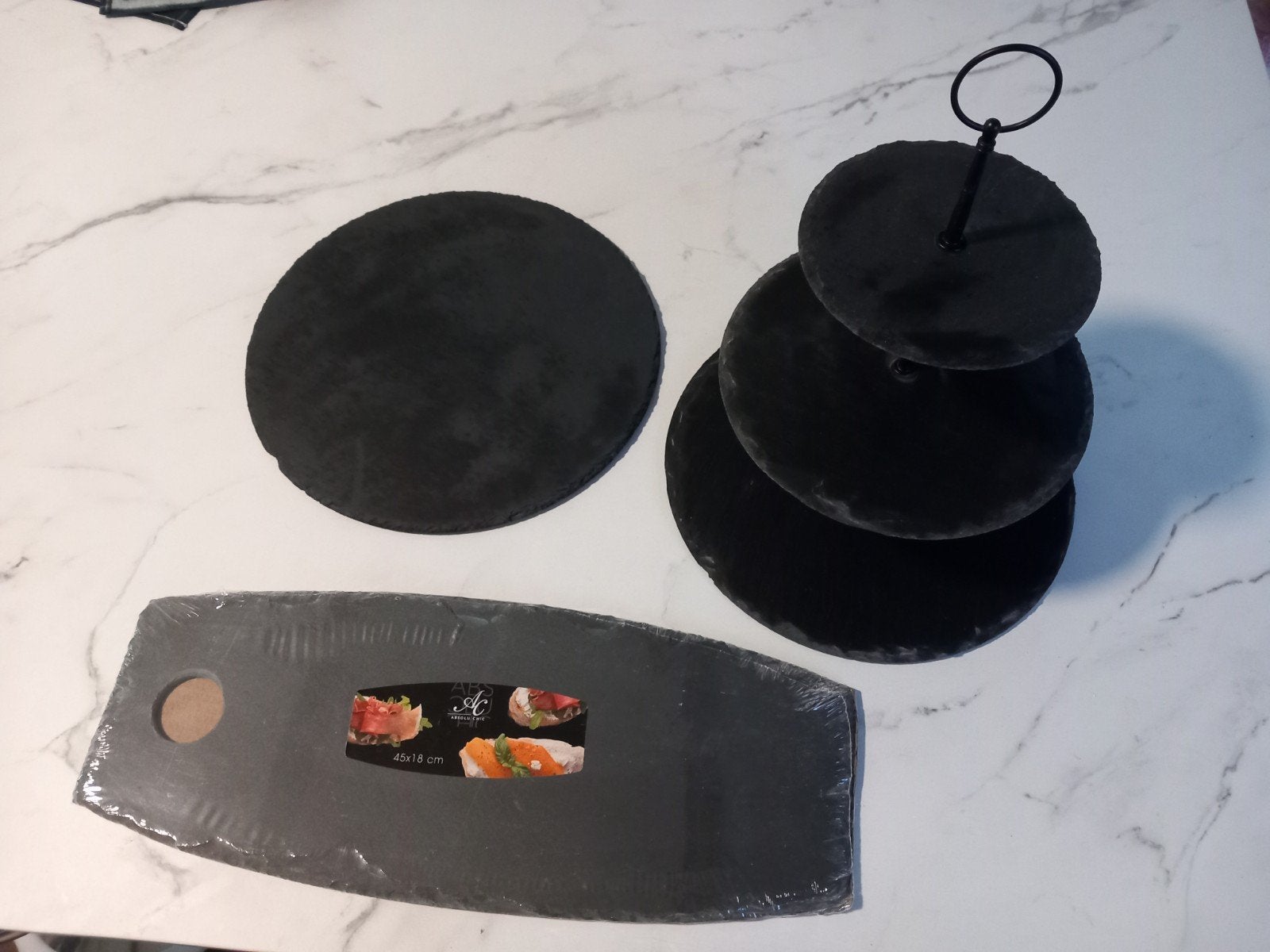 3x leisteen serveerplanken, Ophalen of Verzenden, Nieuw, Bakvorm